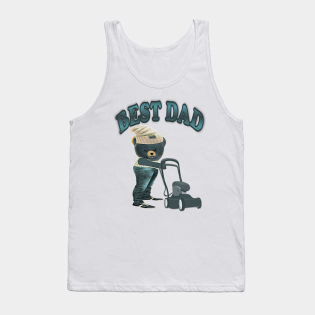 Father's Day. Best Dad Tank Top by KC Morcom aka KCM Gems n Bling aka KCM Inspirations